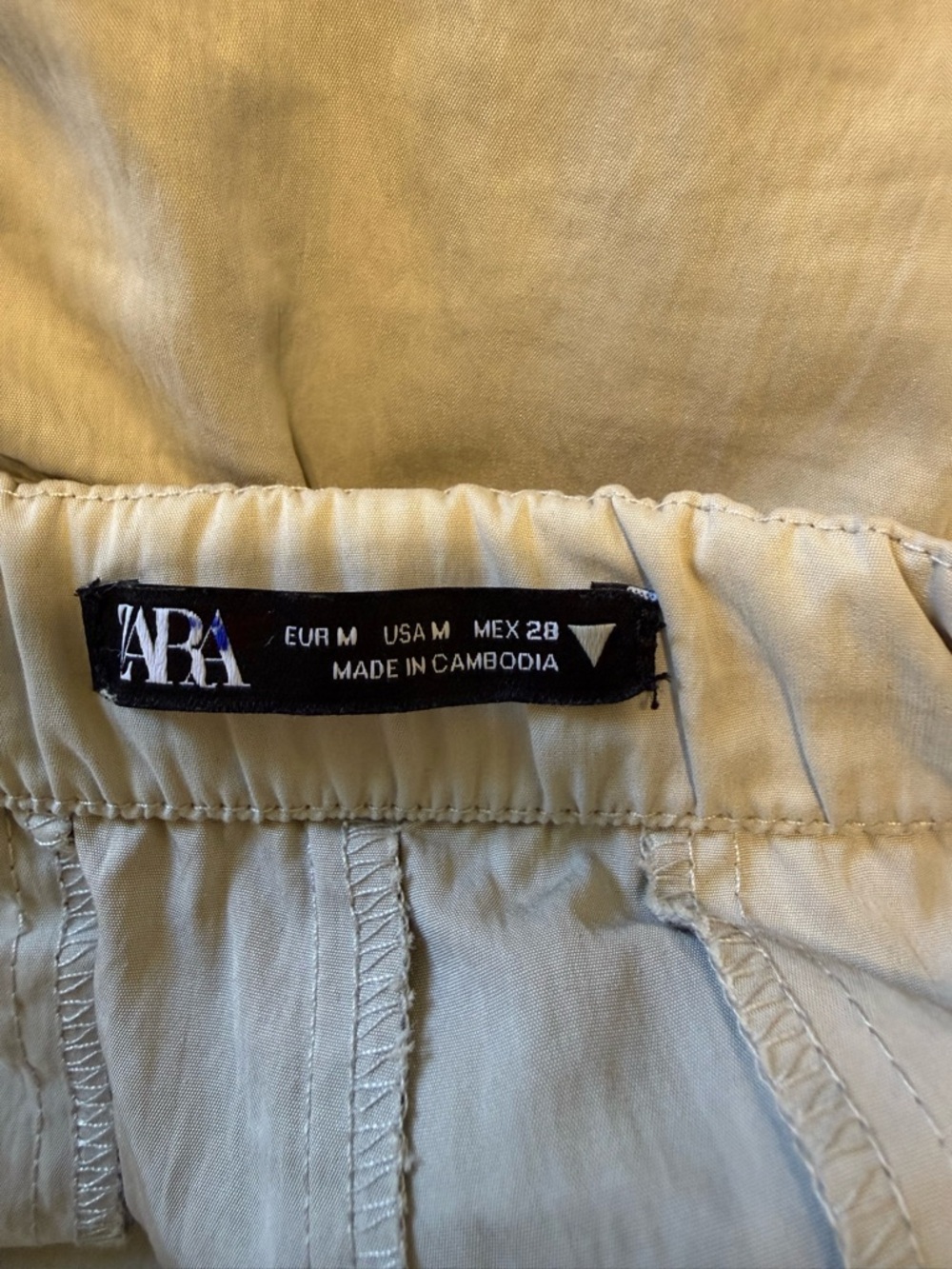 Zara Beige Cargo Pants with Strap Details - Picture 6 of 7